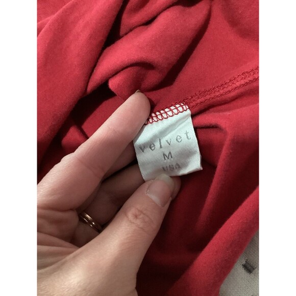 Velvet Graham Spencer Red Sleeveless Cut Out Blouse M - Picture 6 of 7